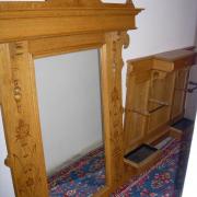 Gründerzeitgarderobe Eiche hell um 1900 guter Zustand Spiegel Schirmständer kleine Schublade 135 b22 t 265 h  800 €