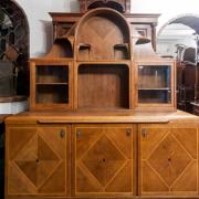 Art Deco Buffet Eiche um 1925 Bandintarsien Messingschuhe 1300 €